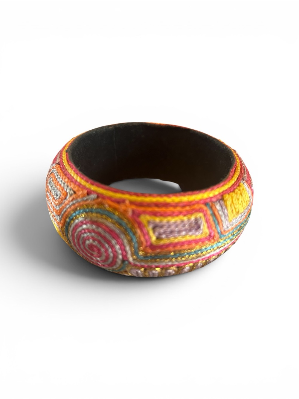 Handcrafted Multicolor Embroidered Bangle Bracelet